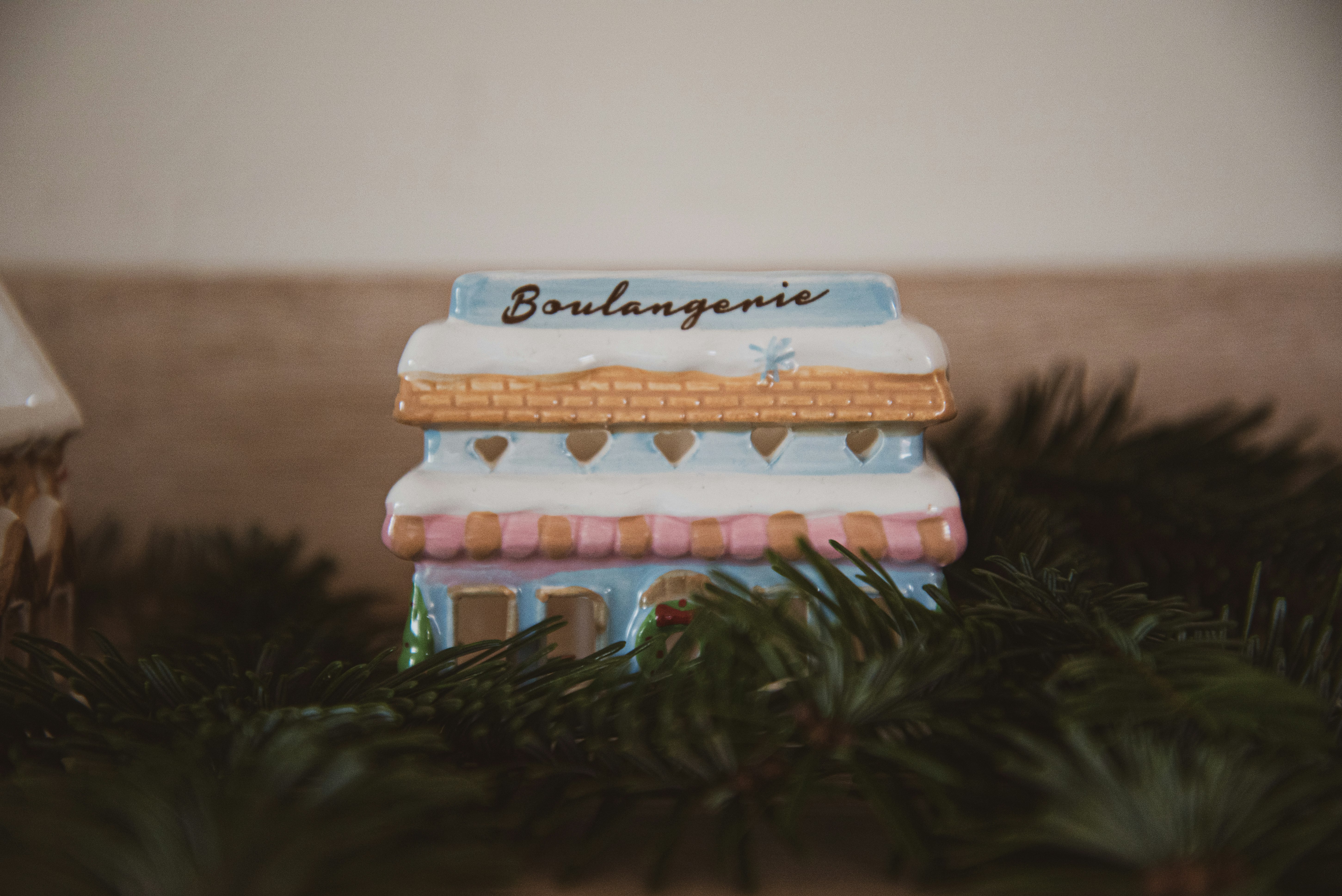 white and brown cake on green pine tree